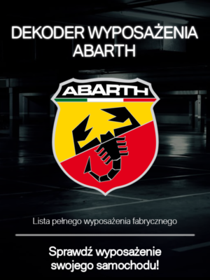 ABARTH LISTA WYPOSAŻENIA