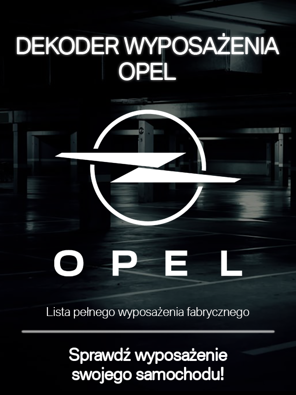 OPEL LISTA WYPOSAŻENIA