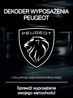 PEUGEOT LISTA WYPOSAŻENIA